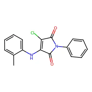 3-chloro-1-phenyl-4-(2-toluidino)-1H-pyrrole-2,5-dione structure