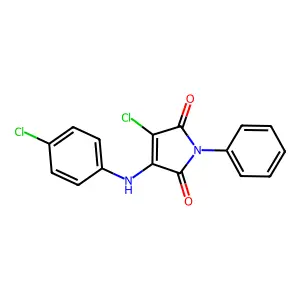 3-chloro-4-(4-chloroanilino)-1-phenyl-1H-pyrrole-2,5-dione structure