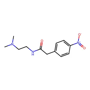 N-[2-(dimethylamino)ethyl]-2-(4-nitrophenyl)acetamide structure