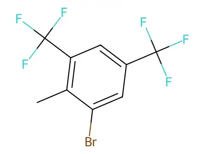 1-Bromo-2-methyl-3,5-bis(trifluoromethyl)benzene structure