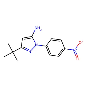 3-叔丁基-1-(4-硝基苯基)-1H-吡唑-5-胺 structure