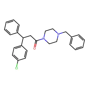 Ketone, 4-benzylpiperazinyl beta-(p-chlorophenyl)phenethyl structure