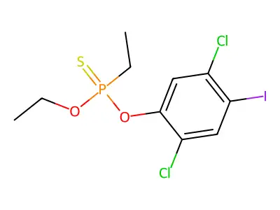 Phosphonothioic acid, ethyl-, O-(2,5-dichloro-4-iodophenyl) O-ethyl ester structure