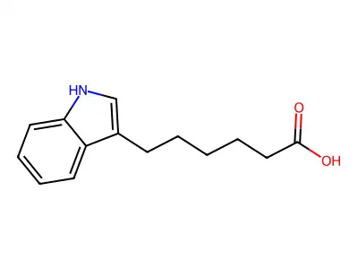 6-(1H-indol-3-yl)hexanoic acid structure