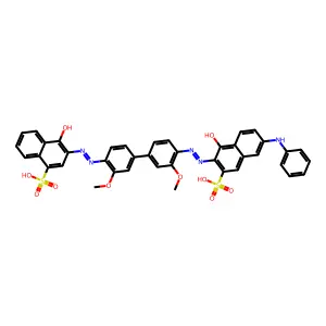4-Hydroxy-3-[2-[4'-[2-[1-hydroxy-6-(phenylamino)-3-sulfo-2-naphthalenyl]diazenyl]-3,3'-dimethoxy[1,1'-biphenyl]-4-yl]diazenyl]-1-naphthalenesulfonic acid structure