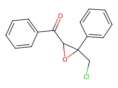 [3-(Chloromethyl)-3-phenyloxiran-2-yl]-phenylmethanone structure