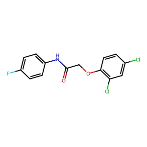 2-(2,4-dichlorophenoxy)-N-(4-fluorophenyl)acetamide structure