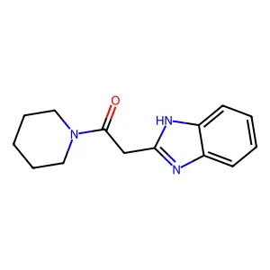 2-(1H-benzimidazol-2-yl)-1-piperidin-1-ylethanone structure