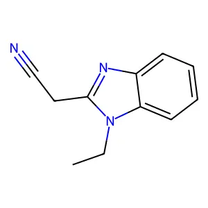 2-(1-ethyl-1H-1,3-benzodiazol-2-yl)acetonitrile structure