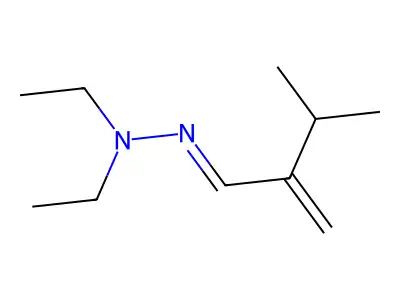 N-ethyl-N-[(3-methyl-2-methylidenebutylidene)amino]ethanamine structure