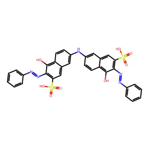 7,7'-Azanediylbis[4-hydroxy-3-(phenyldiazenyl)naphthalene-2-sulfonic acid] structure