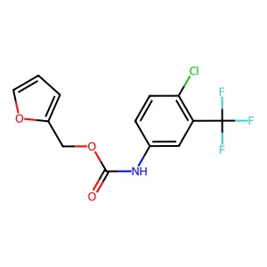 furan-2-ylmethyl N-[4-chloro-3-(trifluoromethyl)phenyl]carbamate structure