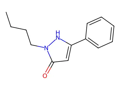 1-butyl-3-phenyl-1H-pyrazol-5-ol structure