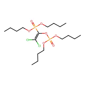 Dibutyl (2,2-dichloro-1-dibutoxyphosphorylethenyl) phosphate structure