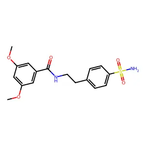 3,5-dimethoxy-N-[2-(4-sulfamoylphenyl)ethyl]benzamide structure