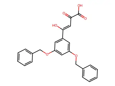 4-[3,5-Bis(phenylmethoxy)phenyl]-4-hydroxy-2-oxobut-3-enoic acid structure