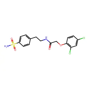 2-(2,4-dichlorophenoxy)-N-[2-(4-sulfamoylphenyl)ethyl]acetamide structure