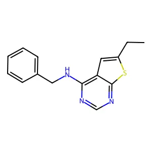 N-benzyl-6-ethylthieno[2,3-d]pyrimidin-4-amine structure