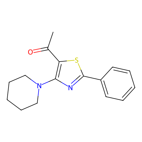 1-(2-Phenyl-4-piperidin-1-yl-thiazol-5-yl)-ethanone structure