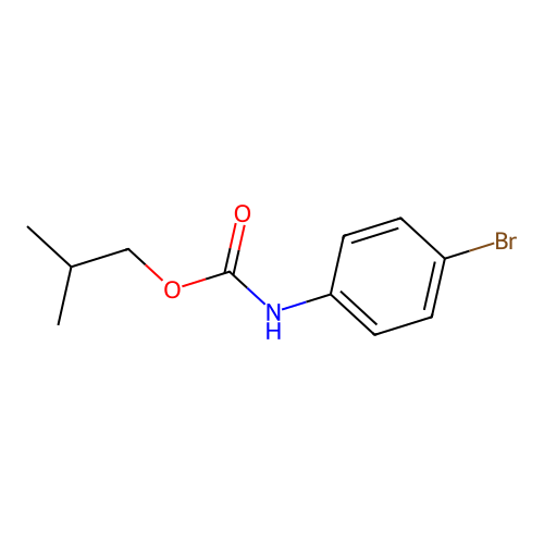 2-methylpropyl N-(4-bromophenyl)carbamate structure