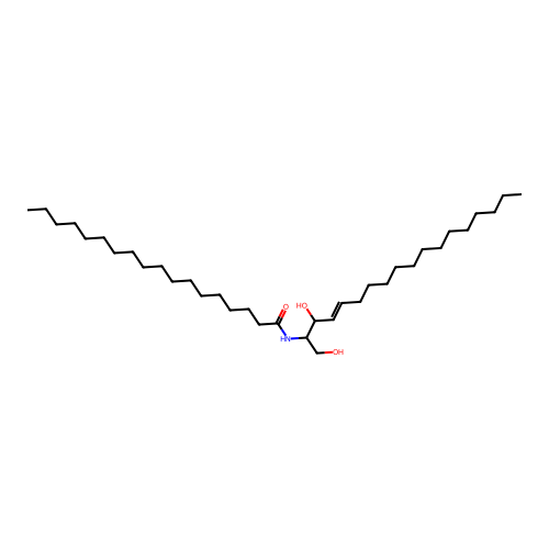 N-(1,3-dihydroxyoctadec-4-en-2-yl)octadecanamide structure