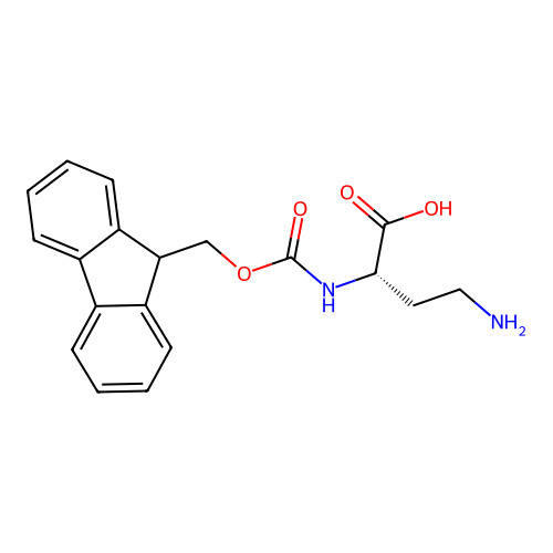 (2S)-4-Amino-2-({[(9H-fluoren-9-yl)methoxy]carbonyl}amino)butanoic acid structure