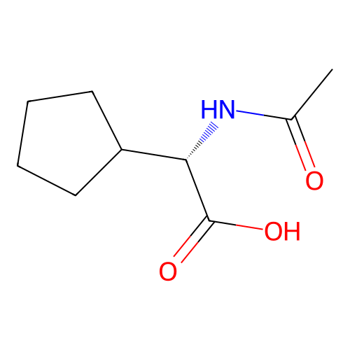 (2S)-2-cyclopentyl-2-acetamidoacetic acid structure