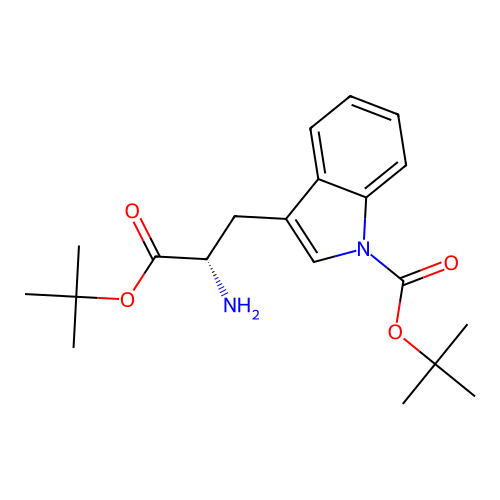 tert-butyl 3-[(2S)-2-amino-3-(tert-butoxy)-3-oxopropyl]-1H-indole-1-carboxylate structure