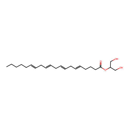 2-Arachidonoylglycerol, 2-AG structure