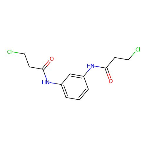 3-chloro-N-[3-(3-chloropropanoylamino)phenyl]propanamide structure