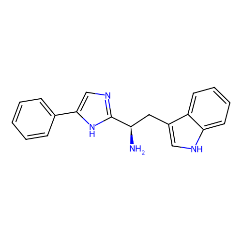 (1R)-2-(1H-indol-3-yl)-1-(4-phenyl-1H-imidazol-2-yl)ethanamine structure