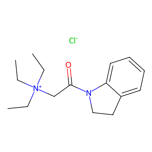 [2-(2,3-Dihydroindol-1-yl)-2-oxoethyl]-triethylazanium chloride structure