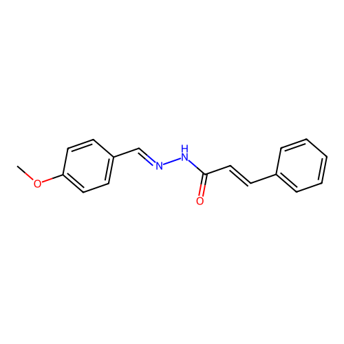 N-[(4-methoxyphenyl)methylideneamino]-3-phenylprop-2-enamide structure