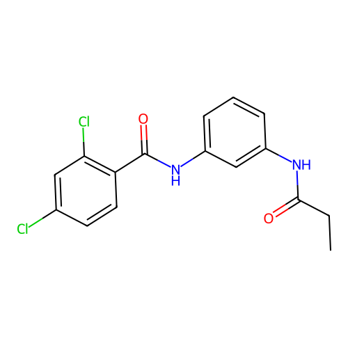 2,4-dichloro-N-[3-(propanoylamino)phenyl]benzamide structure