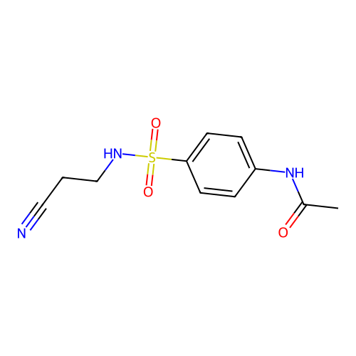 N-{4-[(2-cyanoethyl)sulfamoyl]phenyl}acetamide structure