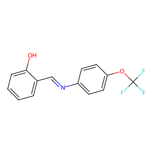 2-({[4-(Trifluoromethoxy)phenyl]imino}methyl)phenol structure