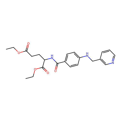 Diethyl 2-[[4-(pyridin-3-ylmethylamino)benzoyl]amino]pentanedioate structure