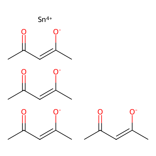 Tetrakis(pentane-2,4-dionato-O,O')tin structure