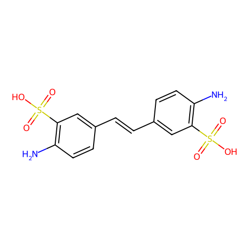 3,3'-(E)-ethene-1,2-diylbis(6-aminobenzenesulfonic acid) structure