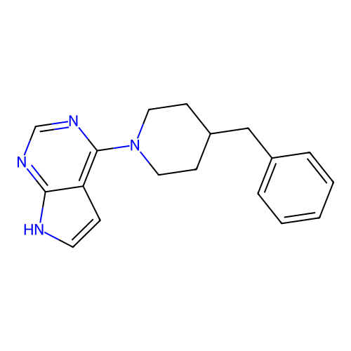 4-(4-benzylpiperidin-1-yl)-7H-pyrrolo[2,3-d]pyrimidine structure