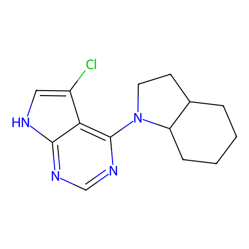 5-Chloro-4-(octahydro-1H-indol-1-yl)-7H-pyrrolo[2,3-d]pyrimidine structure
