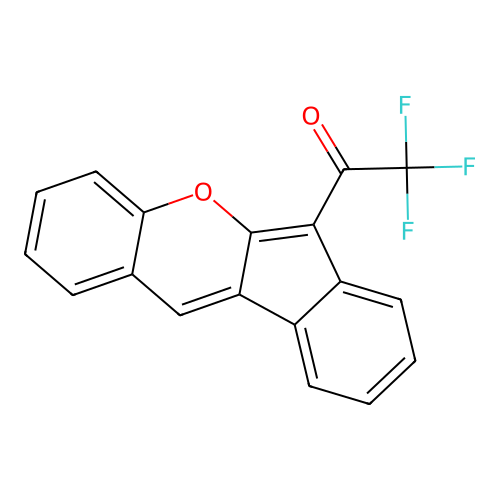 2,2,2-Trifluoro-1-indeno[2,1-b]chromen-6-ylethanone structure