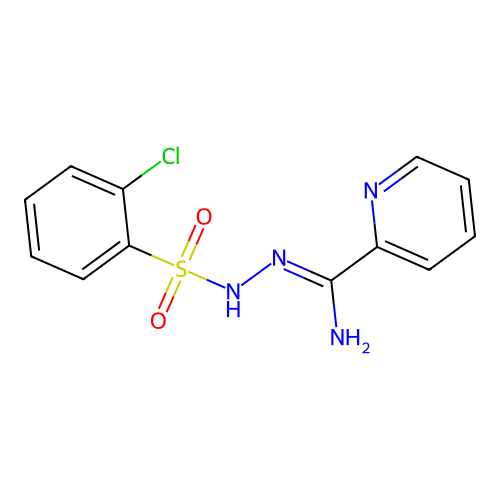N'-[(2-chlorophenyl)sulfonyl]pyridine-2-carboximidohydrazide structure