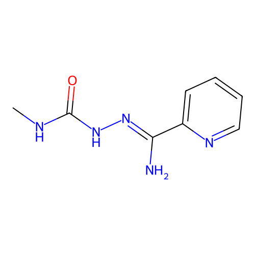 N1-methyl-2-[imino(2-pyridyl)methyl]hydrazine-1-carboxamide structure