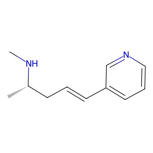 4-Penten-2-amine, N-methyl-5-(3-pyridinyl)-, (2S,4E)- structure