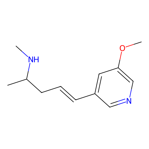 (S)-5-(5-methoxypyridin-3-yl)-N-methylpent-4-en-2-amine structure