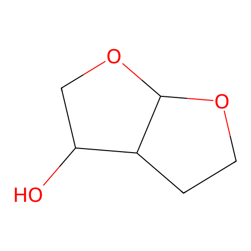 Hexahydrofuro(2,3-b)furan-3-ol structure