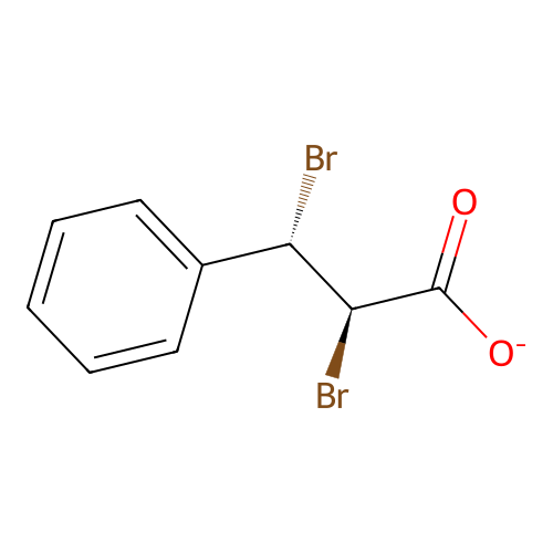 (2R,3S)-2,3-dibromo-3-phenylpropanoate structure