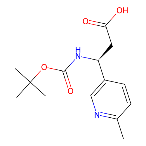 (3S)-3-{[(tert-butoxy)carbonyl]amino}-3-(6-methylpyridin-3-yl)propanoic acid structure