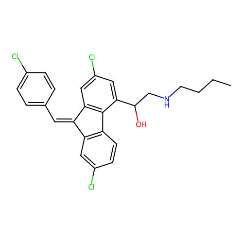Desbutyllumefantrine structure